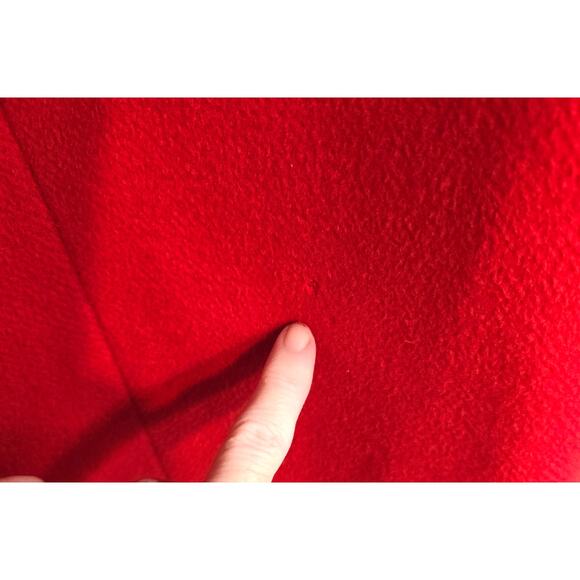 Portrait Women's Red Coat Large L Wool Cuff Misses Size 12 14 Jacket - Picture 6 of 8